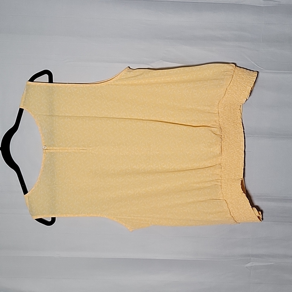 LOFT Women's Yellow Banded Bottom Top XXL - Picture 5 of 7
